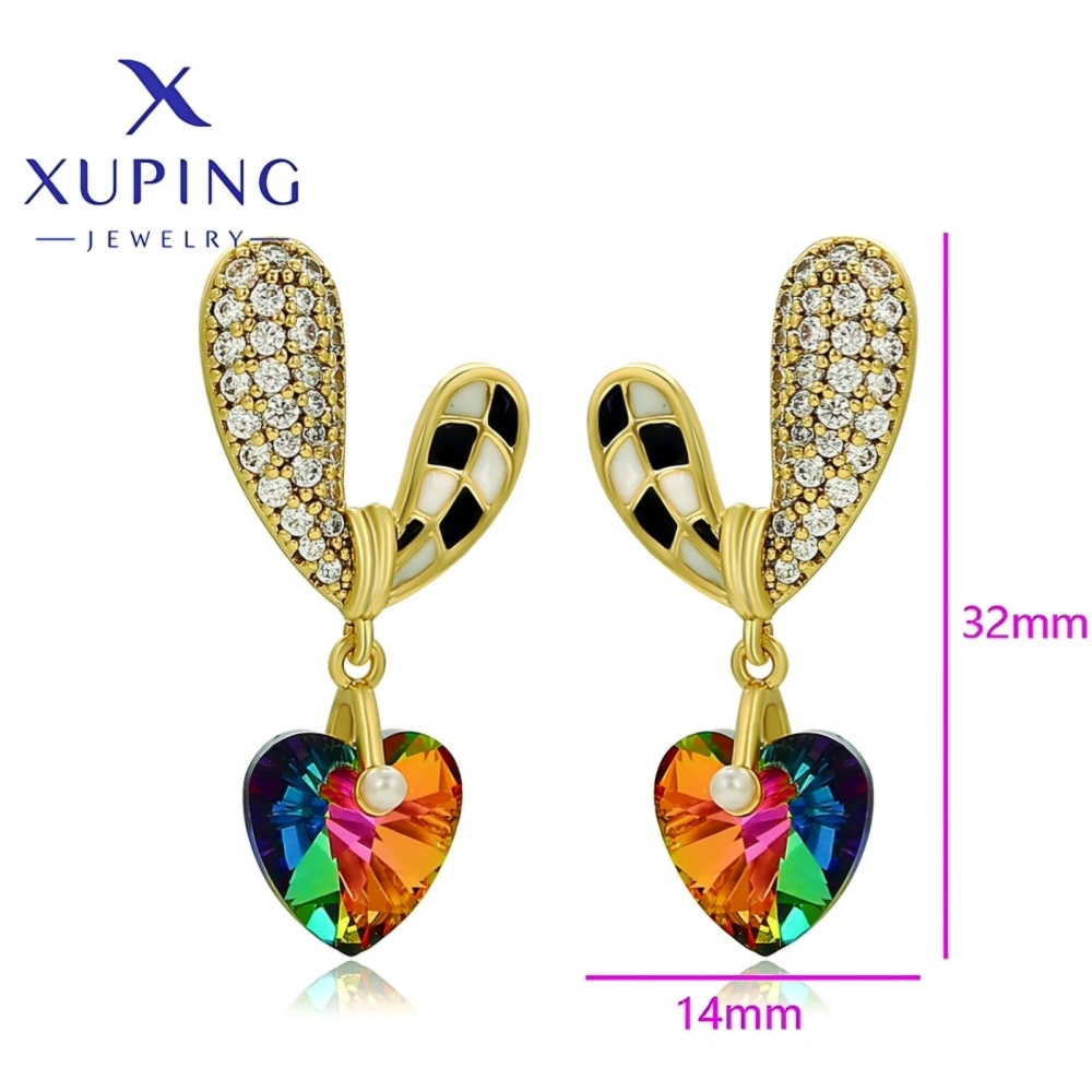 Cercei Inima Multicolor