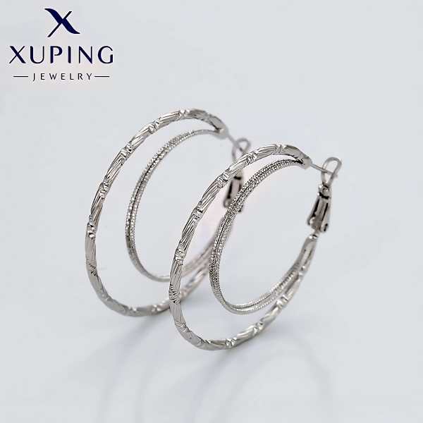 Cercei Dubli Aur Alb Moderni